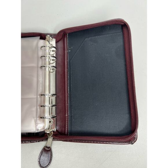 Vintage DayTimer Day Planner Burgundy Faux Leather - Picture 16 of 16